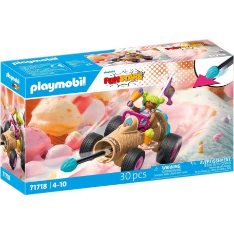 Playmobil 71718 FunStars: Fagyi versenyautó kilövővel