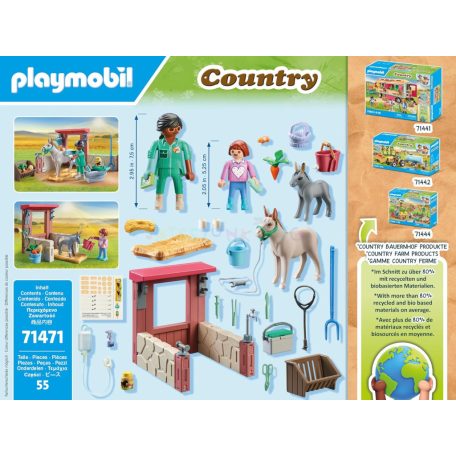 Playmobil 71471 Country - Állatorvos szamarakkal